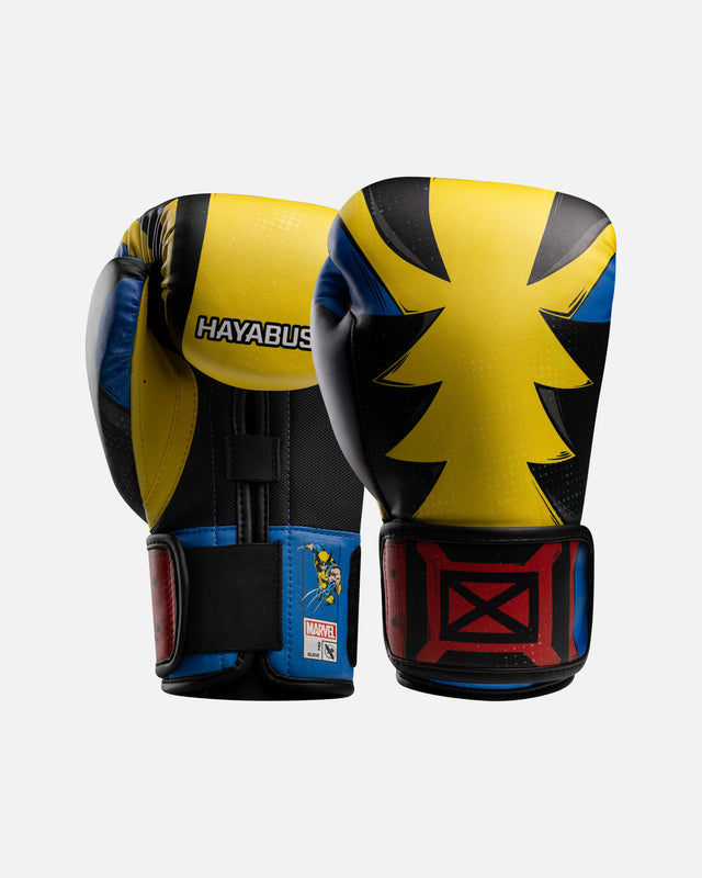 Mănuși de box Hayabusa Marvel Classic Wolverine – Galben/Negru/Albastru