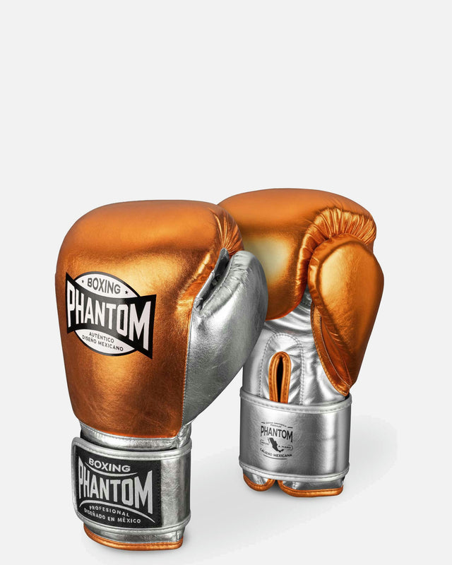 Luvas de boxe Phantom Athletics Mexico – Laranja/Prateado