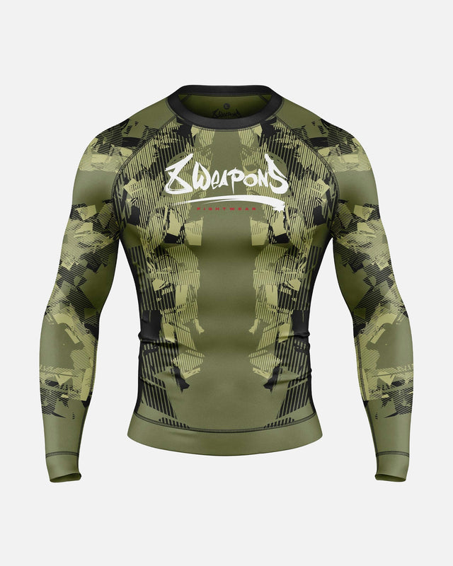 8 WEAPONS Rashguard Hit 2.0 - Olivgrön/Svart