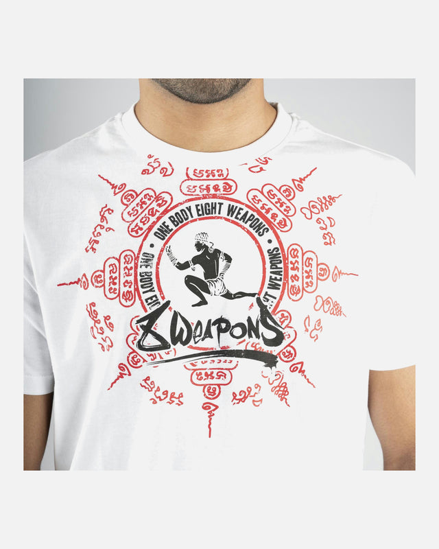 Camiseta 8 WEAPONS Eight Ways Yant – Blanco
