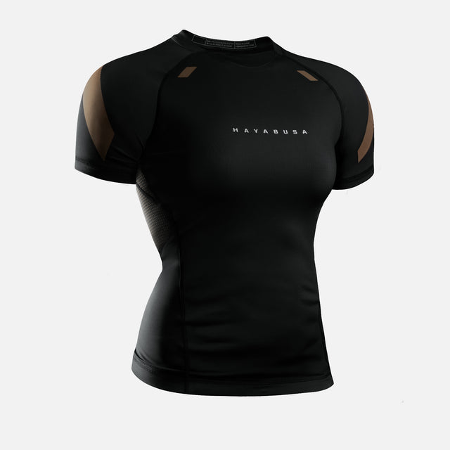 Hayabusa Rashguard Pro Ranked Korta Ärmar Dam – Brun
