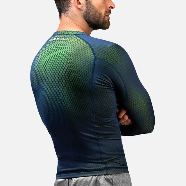 Rashguard Hayabusa Fusion Długie Rękawy – Niebieski/Zielony