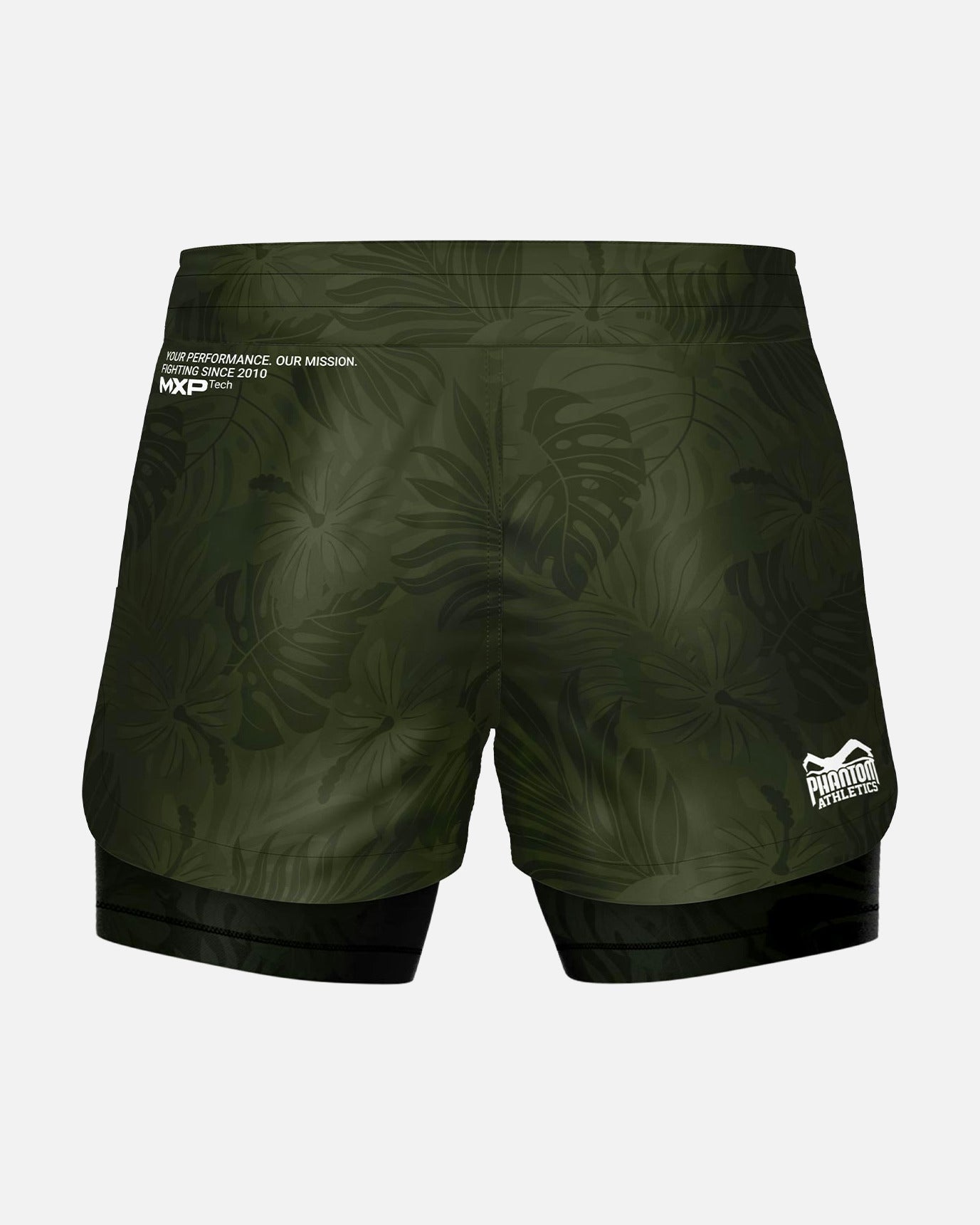 Shorts de MMA Phantom Athletics Fusion 2in1 Jungle – Vert