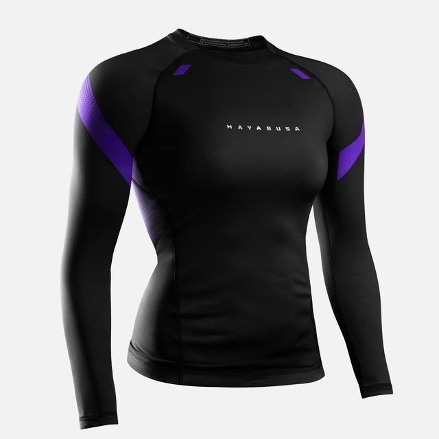 Rashguard Hayabusa Pro Ranked Manga Larga Mujer – Púrpura