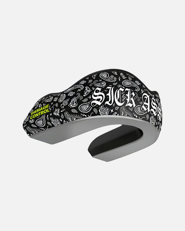 Protetor bucal Damage Control Extreme Impact Series Sick Ass Foo – Branco/Vermelho/Preto