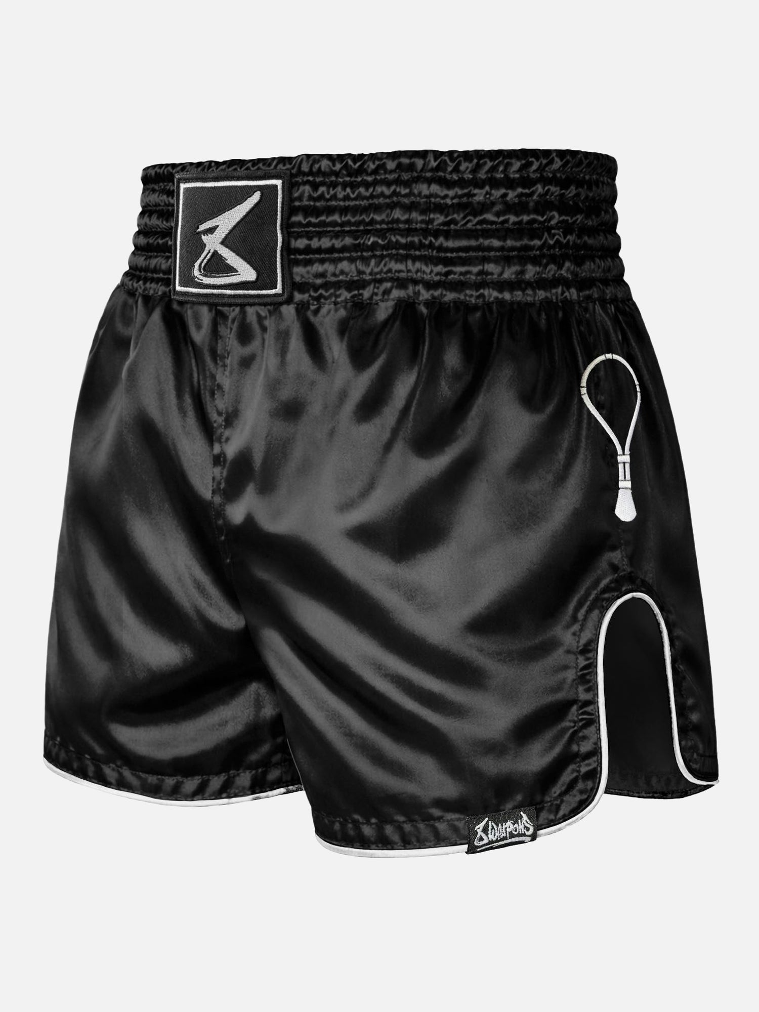 Pantaloncini Muay Thai 8 WEAPONS Mongkol – Nero/Bianco