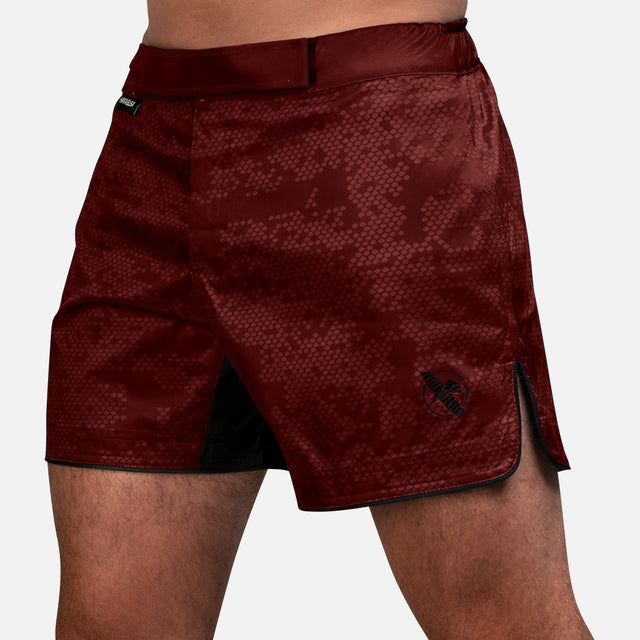 Shorts de MMA Hayabusa Hex Mid-Thigh – Bordeaux
