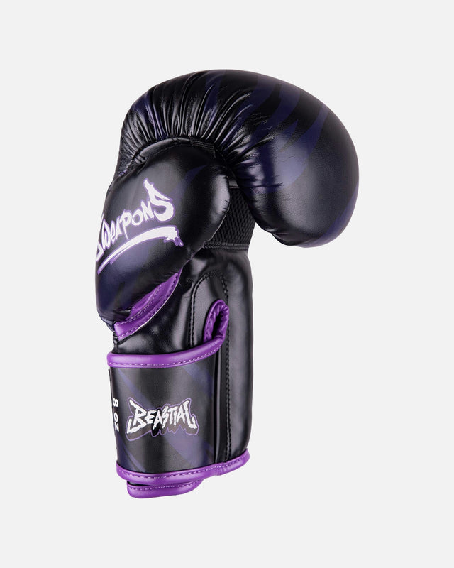 8 WEAPONS Boxhandschuhe Beastial Panther Kinder – Schwarz/Lila