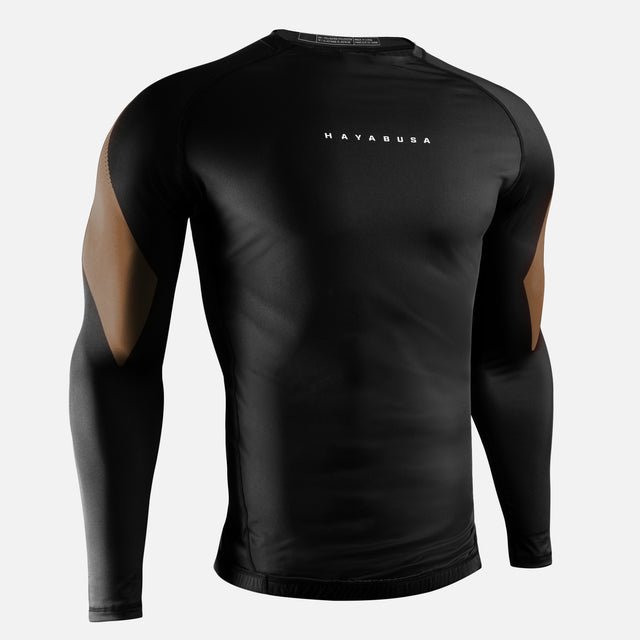 Rashguard Hayabusa Pro Ranked Manga Comprida – Castanho