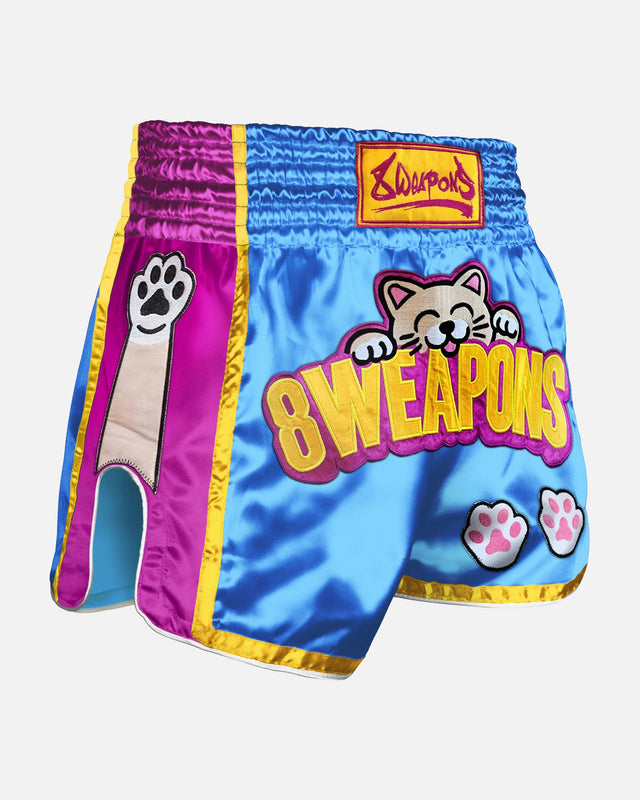 Pantaloncini Muay Thai 8 WEAPONS Meow Thai – Blu/Viola