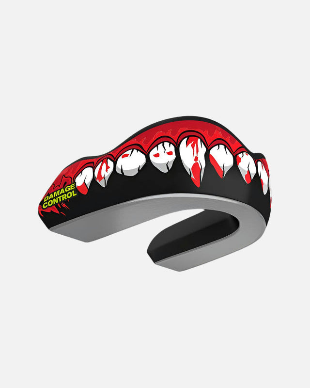 Protège-dents Damage Control Extreme Impact Series Bleeding Fangs – Noir/Rouge