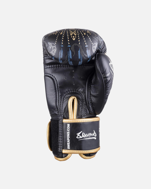 Guantoni da boxe 8 WEAPONS Three Elephants 2.0 – Nero/Oro