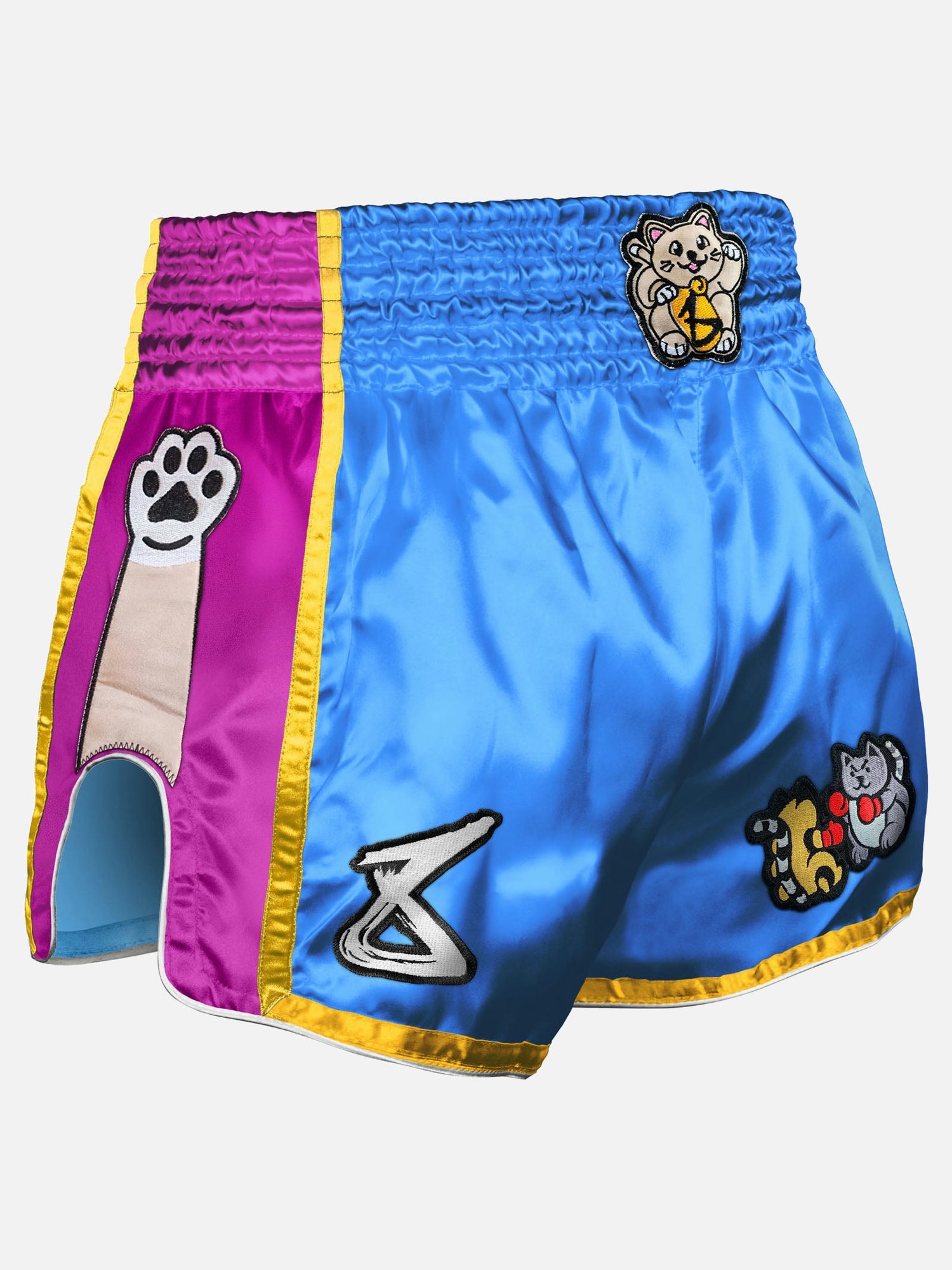 Pantaloncini Muay Thai 8 WEAPONS Meow Thai – Blu/Viola