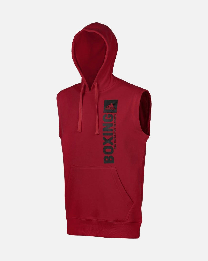 Sudadera sin mangas de boxeo Adidas – Rojo/Negro