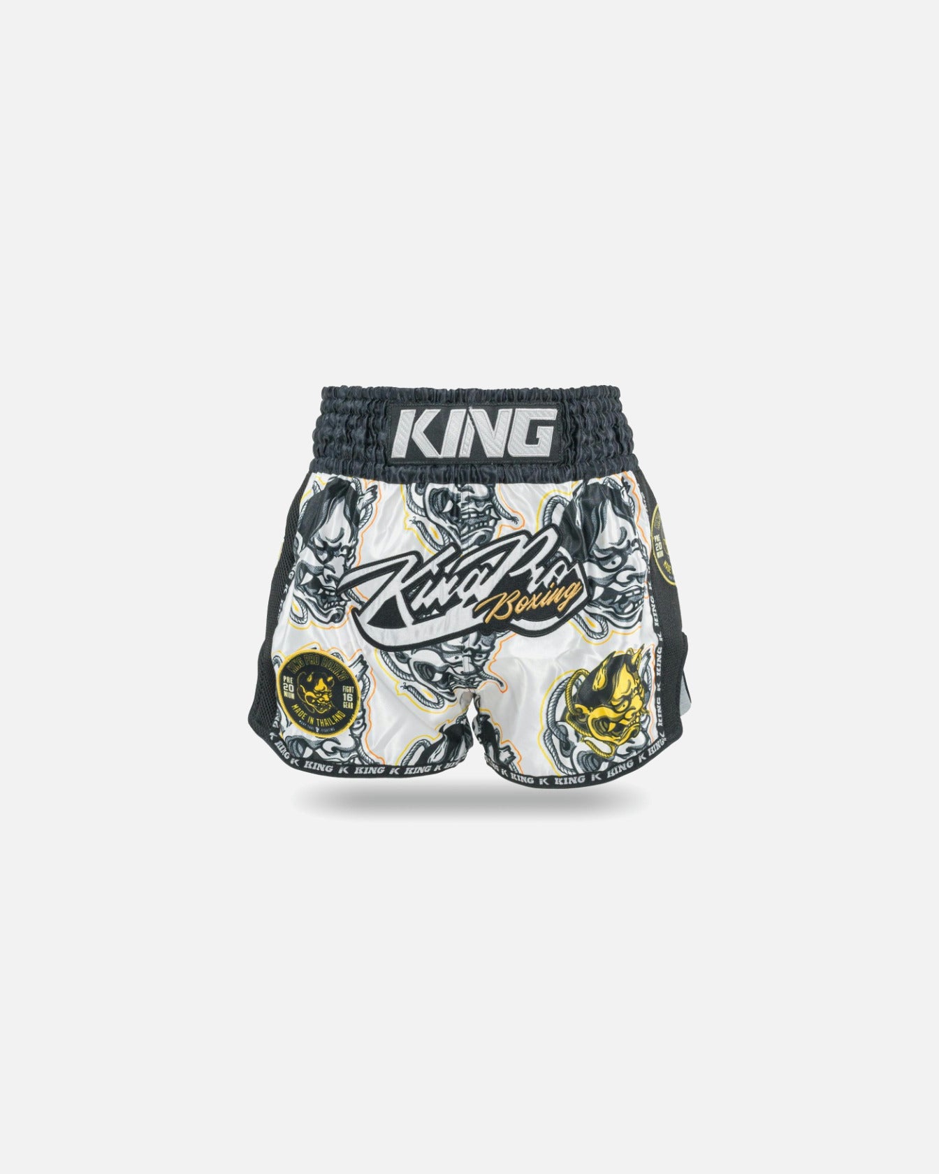 Pantaloncini Muay Thai King Pro Boxing Demon – Bianco