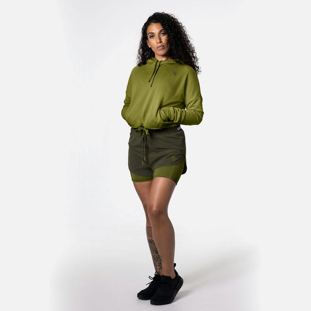 Hayabusa Hoodie Cozy Fleece til kvinder - Olivengrøn