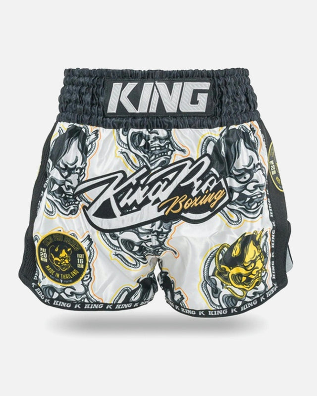 Pantaloncini Muay Thai King Pro Boxing Demon – Bianco