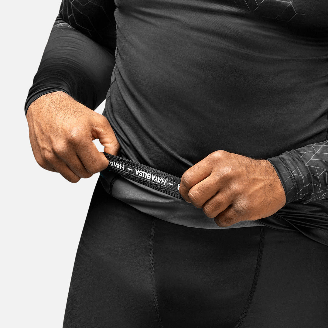 Hayabusa Rashguard Geo Lange Ärmel – Grau