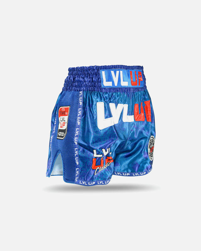 Calções de Muay Thai LVL UP Stadium – Azul