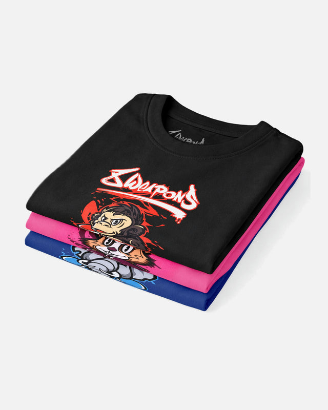 8 WEAPONS T-Shirt Joe – Svart/Röd