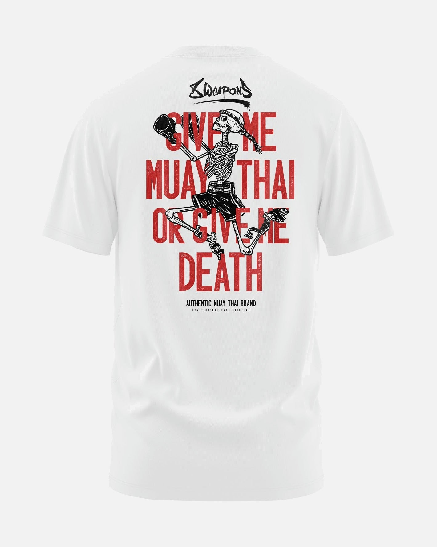T-shirt 8 WEAPONS Skeleton – Branco