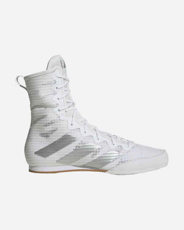 Buty bokserskie Adidas Box Hog 4 – Białe/Srebrne