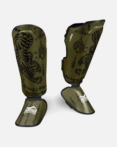 Phantom Athletics Scheenbeschermers Muay Thai - Legergroen