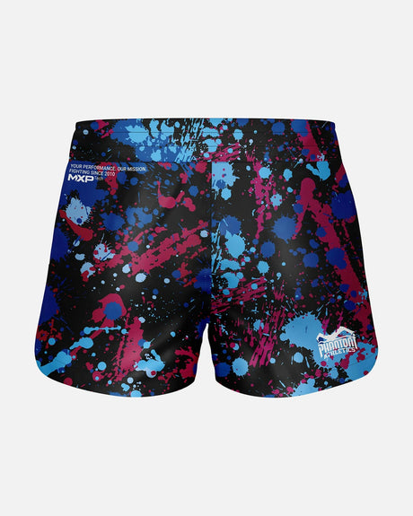 Phantom Athletics MMA Shorts Fusion Splatter - Blauw