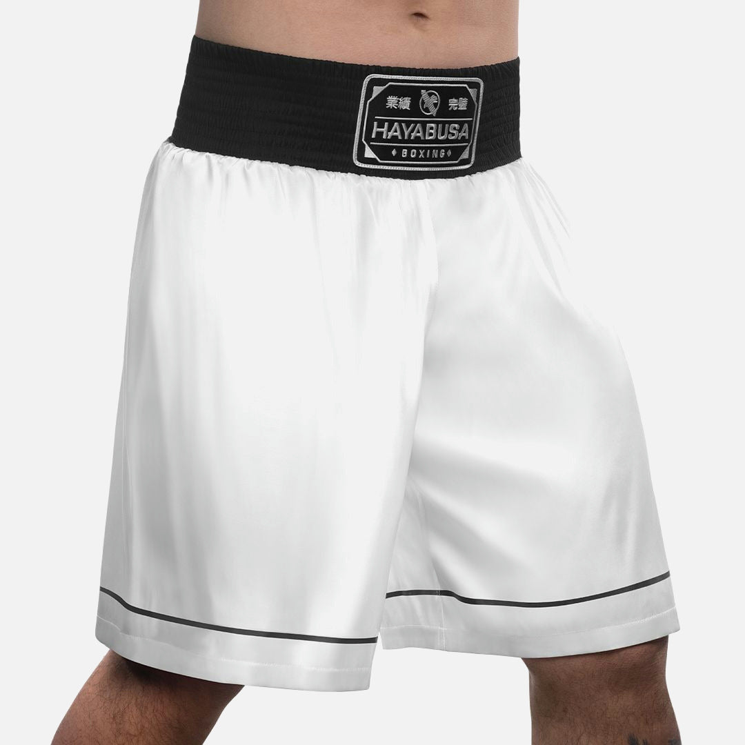 Pantaloni scurți de box Hayabusa Pro – Alb