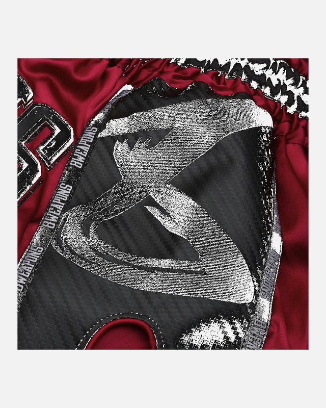 Pantaloni scurți Muay Thai 8 WEAPONS Carbon – Roșu