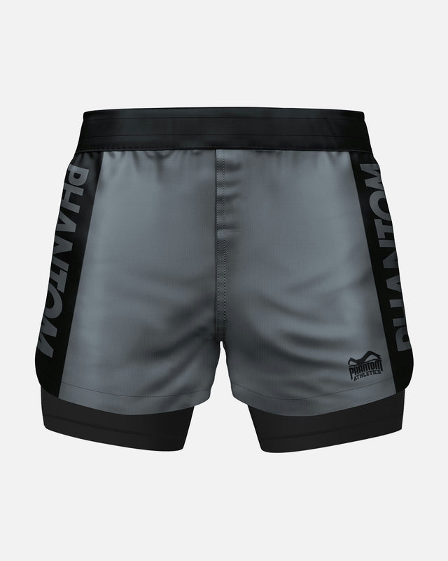 Shorts de compression Phantom Athletics Fusion 2in1 Apex – Noir/Gris