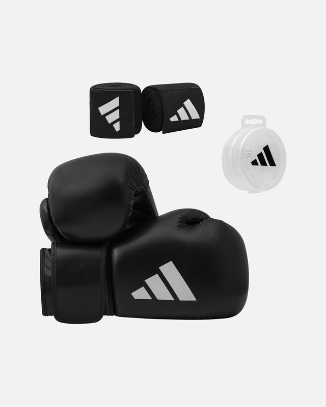 Guantes de boxeo Adidas – 12oz – Negro/Blanco