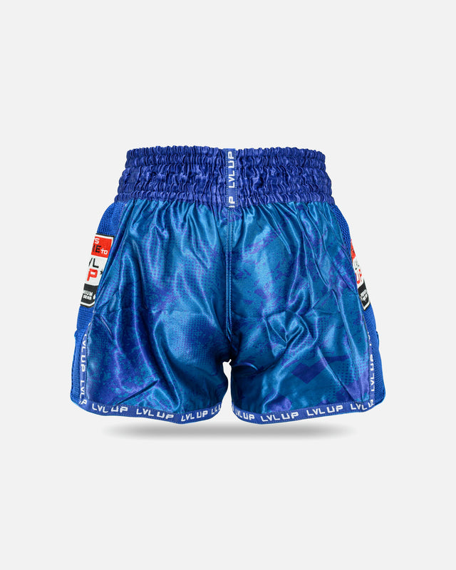 Calções de Muay Thai LVL UP Stadium – Azul