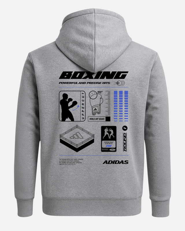 Adidas Hoodie Boxing Graphic Line - Grijs