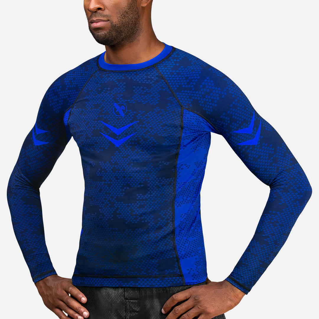 Hayabusa Rashguard Ranked Mâneci Lungi - Albastru