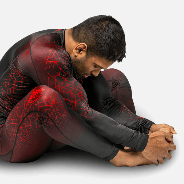 Shorts de compression Hayabusa Geo – Rouge