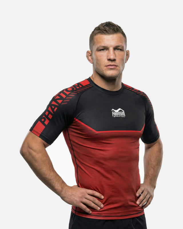 Rashguard Phantom Athletics EVO Apex Krótki Rękaw – Czerwony