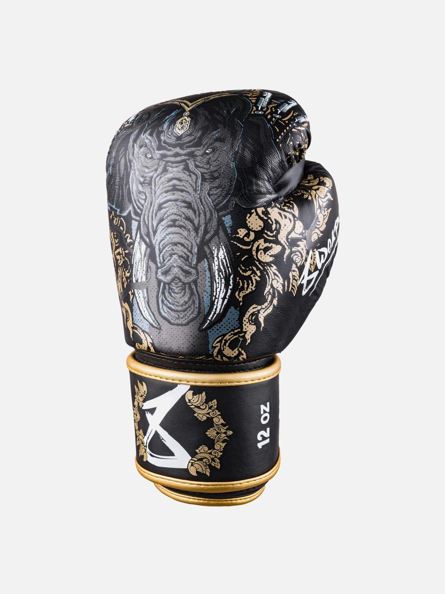 Guantoni da boxe 8 WEAPONS Three Elephants 2.0 – Nero/Oro