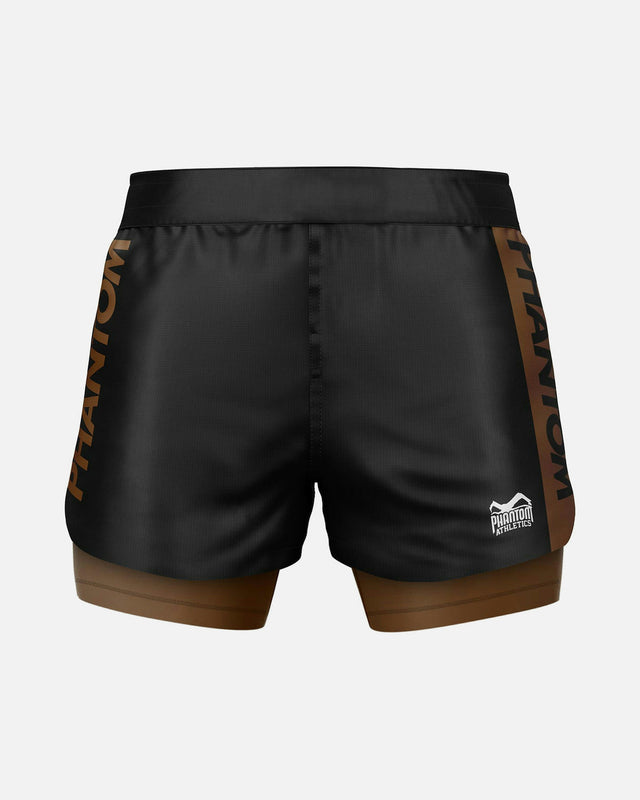 Pantalones de compresión Phantom Athletics Fusion-R 2in1 Ranked - Marrón