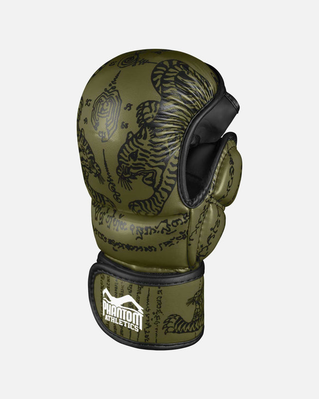 Mănuși MMA de sparring Phantom Athletics Muay Thai – Verde militar
