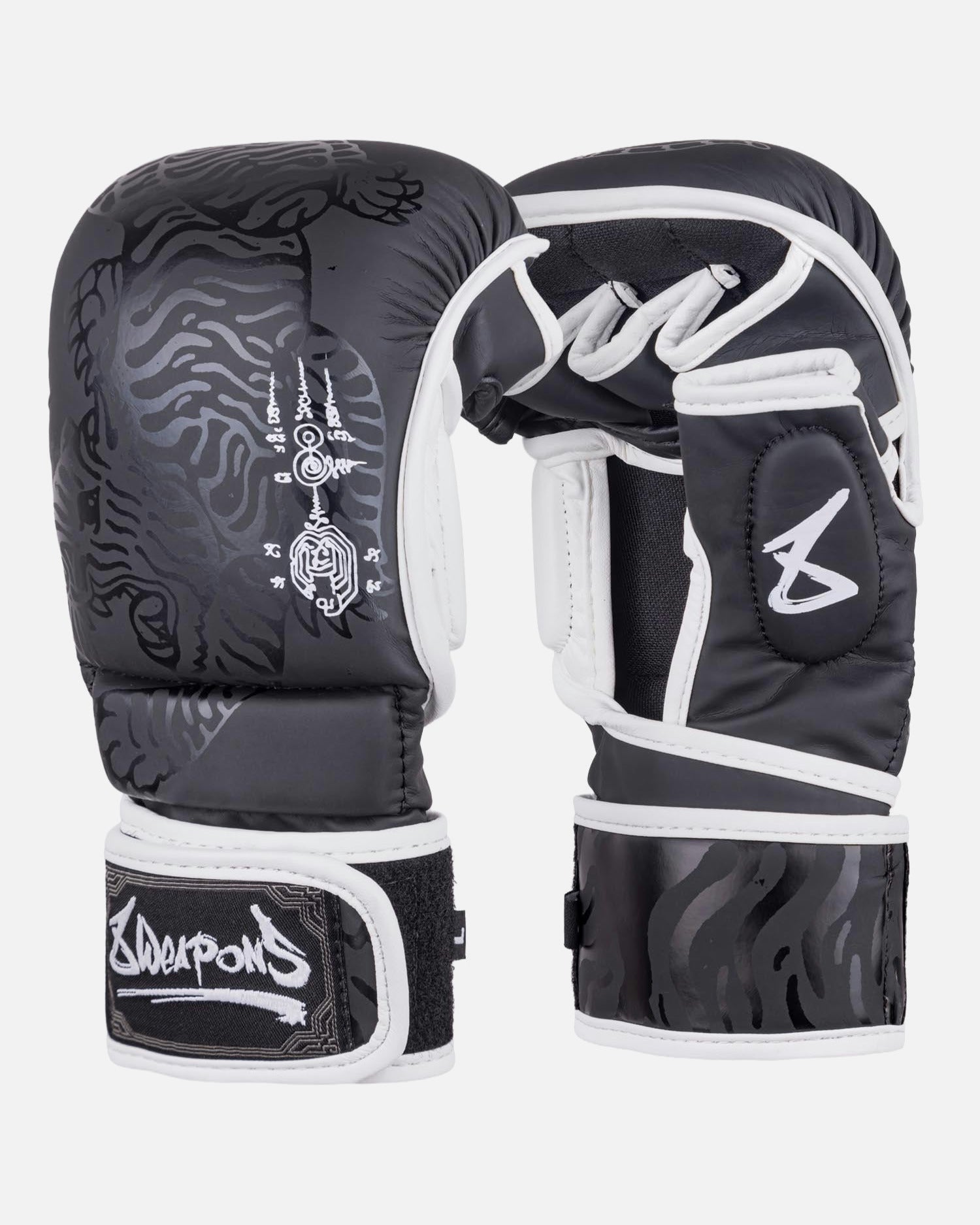 Guanti MMA 8 WEAPONS Sak Yant Big Tiger – Nero