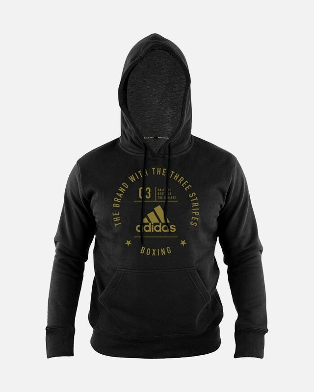 Sweat à capuche Adidas Community Boxing – Noir/Or