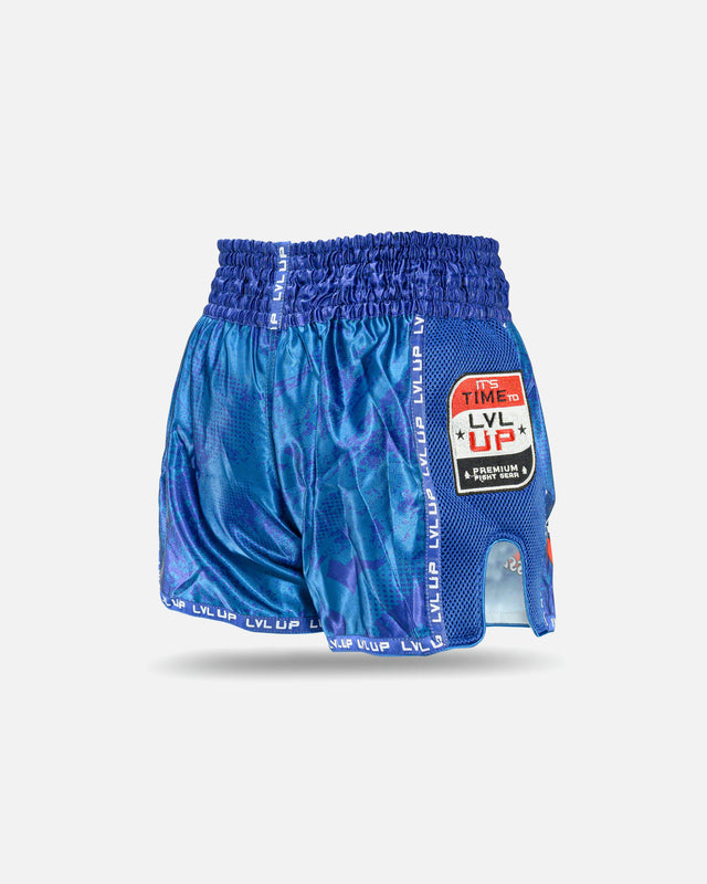 Calções de Muay Thai LVL UP Stadium – Azul