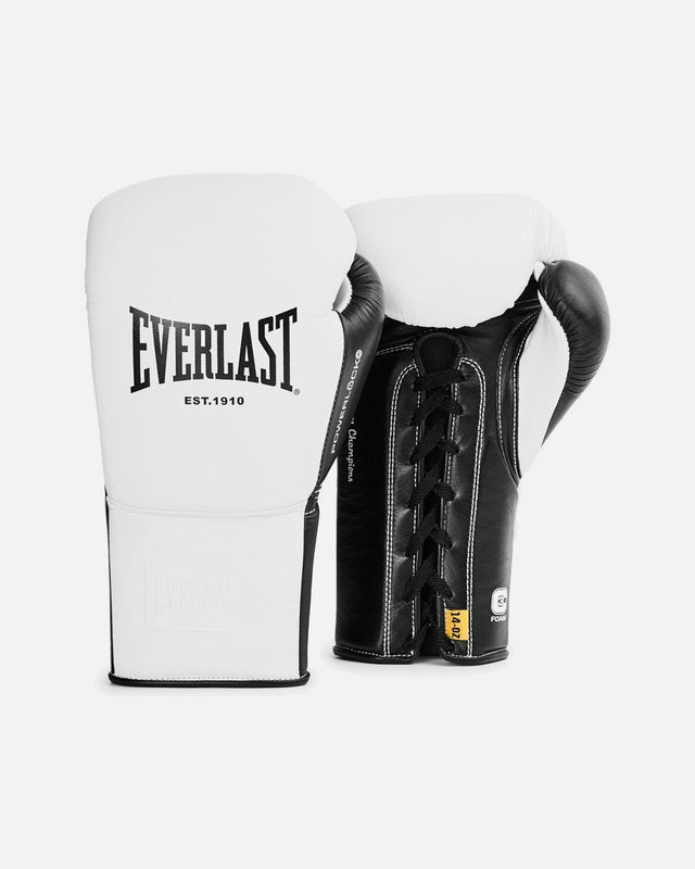 Luvas de boxe Everlast Powerlock Pro OG – Branco/Preto