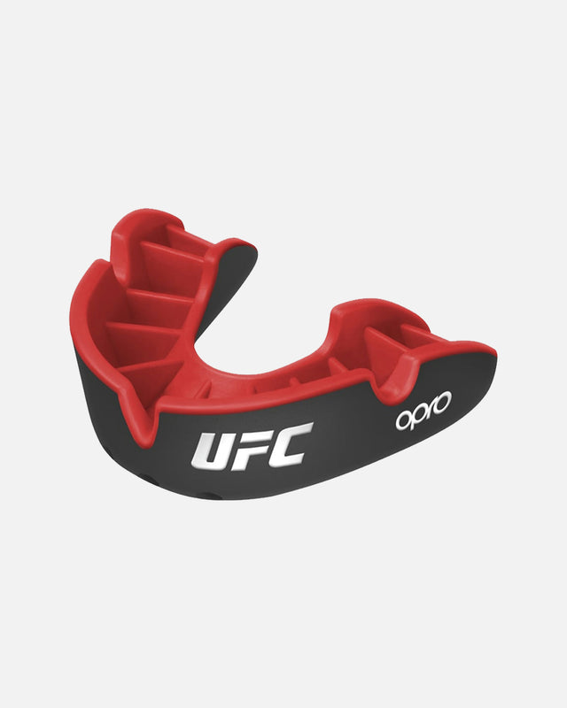 Protector bucal OPRO Silver – Negro/Rojo