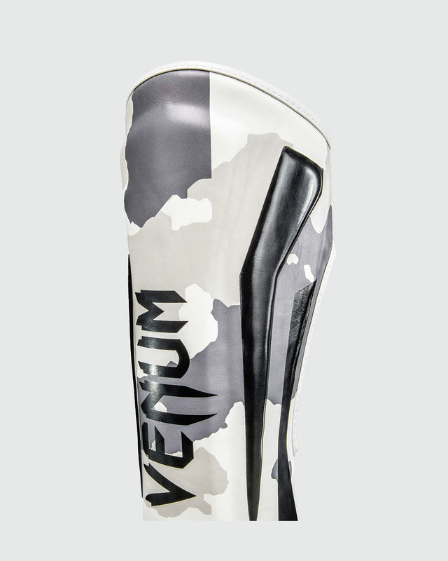 Venum Elite Shin Guards - White/Grey Marl