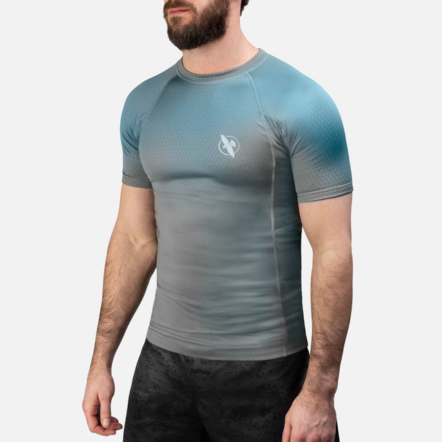 Rashguard Hayabusa Fusion Krátký rukáv – Šedá/Aqua