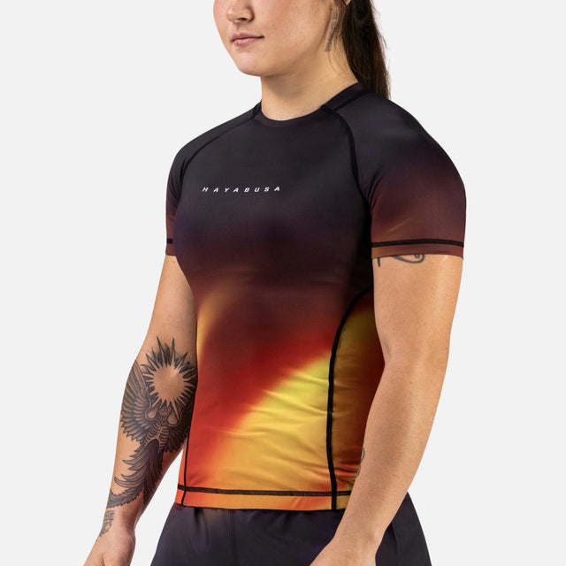 Rashguard Hayabusa Apex Nova Maniche Corte Donna – Arancione