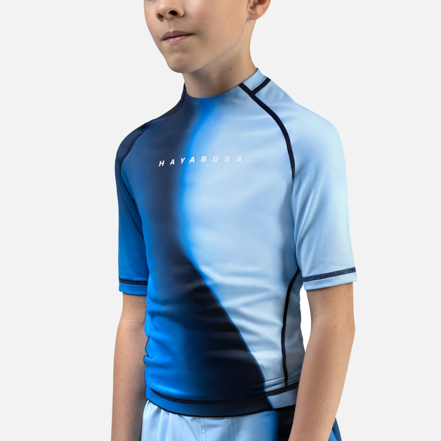 Hayabusa Rashguard Apex Nova Short Sleeve Kids - Blue