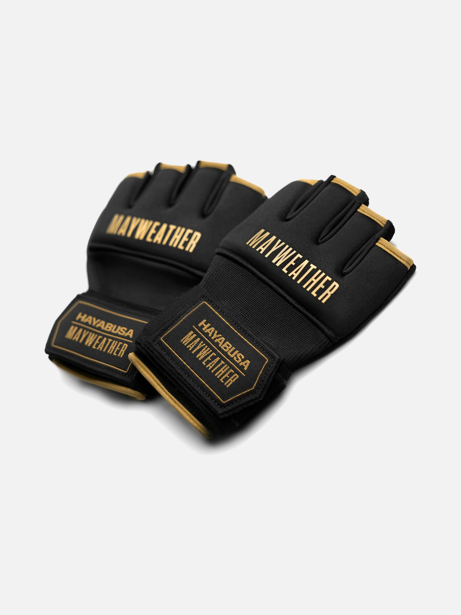 Hayabusa x Mayweather Inderhandsker Deluxe Quick Wraps - Sort/Guld
